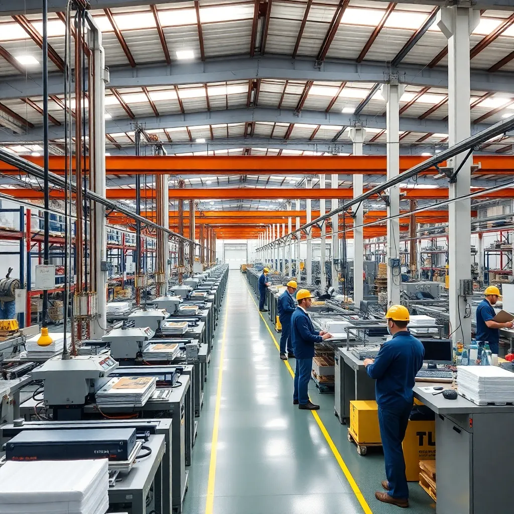 Türkiye'de üretim yapan modern bir fabrika